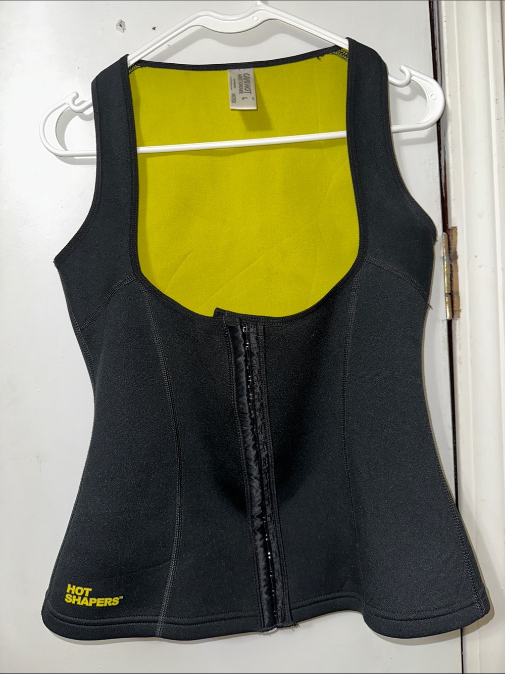 Women's Black Hot Shapers,  Yellow Lining, hourglass basic